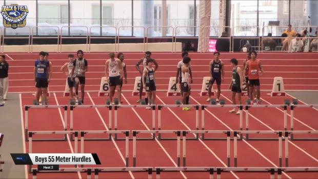 Division 1 Boys 55 Hurdles Prelims Heat 3