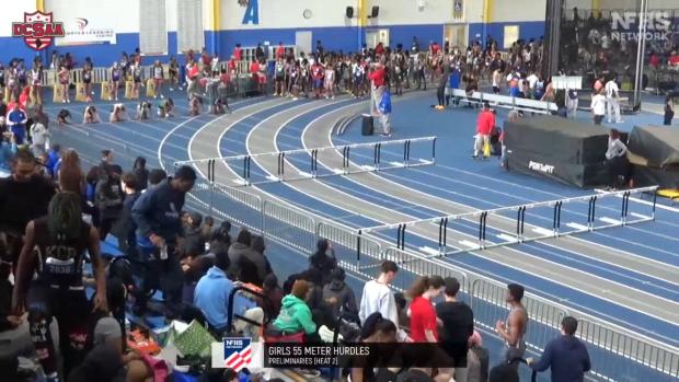 Girls 55 Hurdles Prelims Heat 2