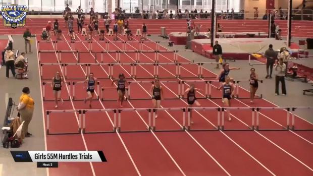 Division 5 Girls 55 Hurdles Prelims Heat 3