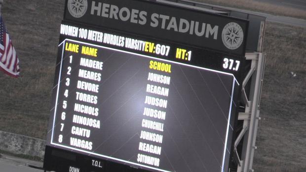 Girls 100 Hurdles Finals Section 1