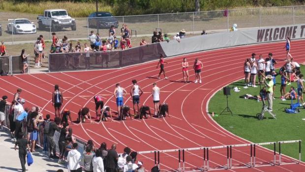 Boys 110 Hurdles Heat 4