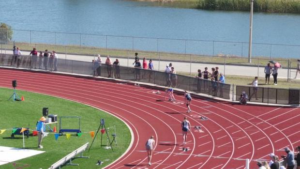 Girls 400 Hurdles Heat 1