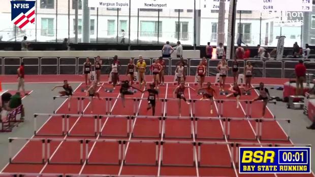 Girls 55 Hurdles Prelims Heat 1