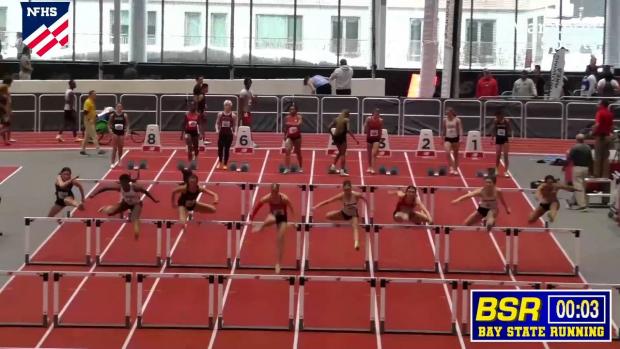 Girls 55 Hurdles Prelims Heat 2