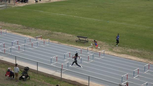 Girls 4x100 Shuttle Hurdle Relay Finals Section 1