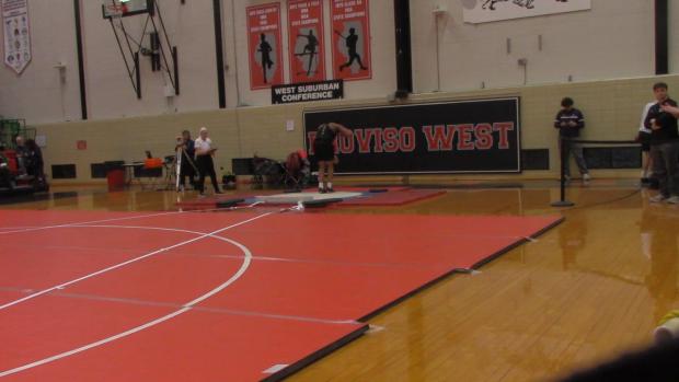 Varsity shot put, Maine South attempt 5