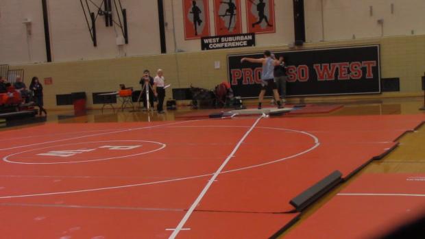 Varsity shot put, Shea Lewis attempt 5