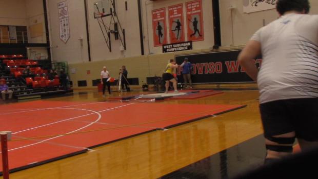 Varsity shot put, Wheaton North attempt 5