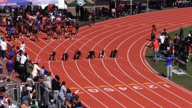 Varsity Girls 100 Finals Section 4