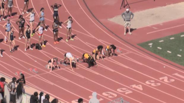 Girls 100 Hurdles Finals Section 1