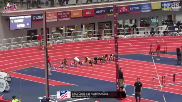 Girls 55 Hurdles Prelims Heat 1