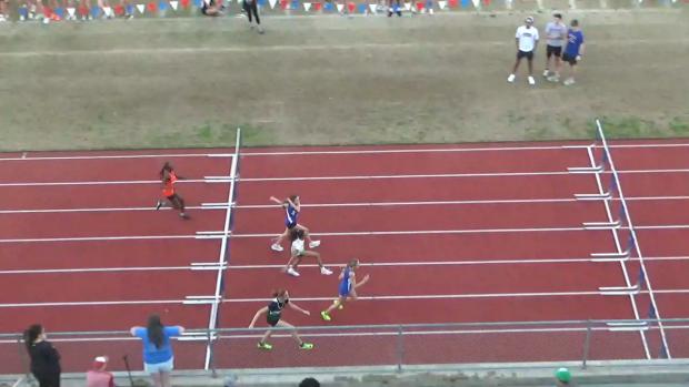 Girls 100 Hurdles Heat 1