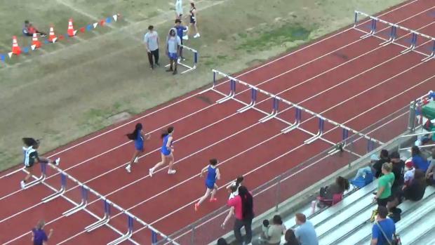 Girls 100 Hurdles Heat 2