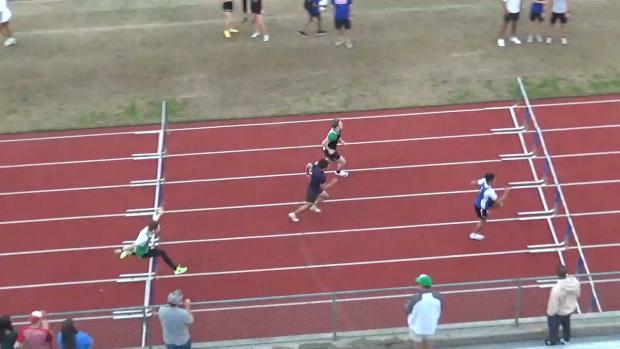 Boys 100 Hurdles Heat 1