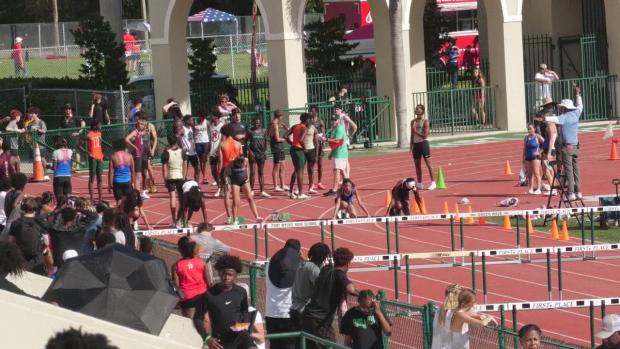 Girls 100 Hurdles Heat 3