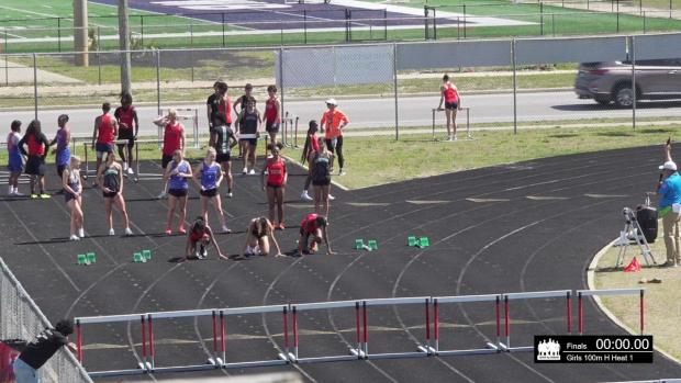 Girls 100 Hurdles Finals Section 1