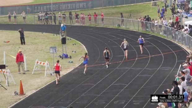 Girls Distance Medley Relay Finals Section 1