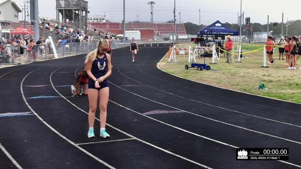 Girls 400 Hurdles Finals Section 1