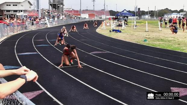Girls 400 Hurdles Finals Section 2