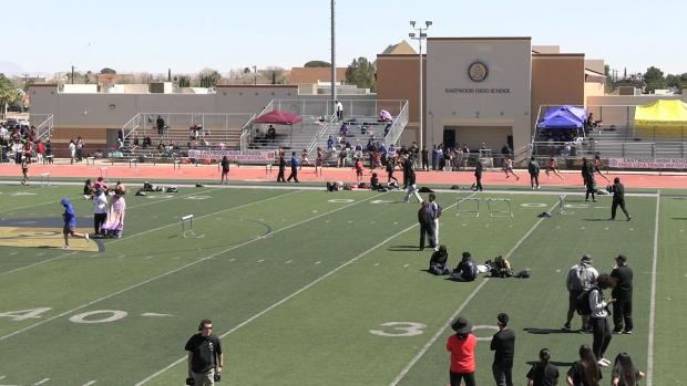 Varsity Girls 300 Hurdles Finals Section 1