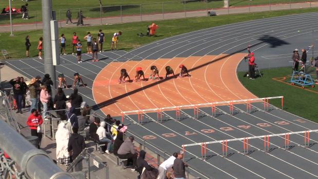 Varsity Girls 100 Hurdles Finals Section 3