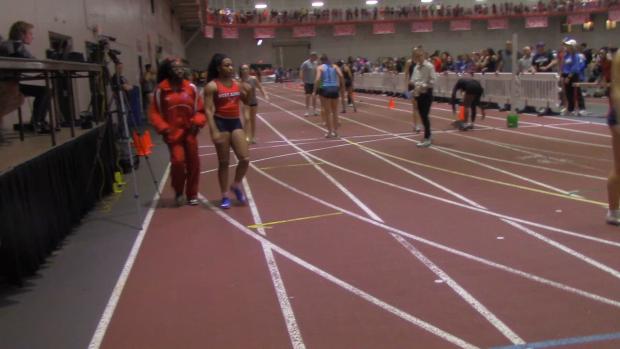 Varsity girls 4x200 relay, finals 4 pregame