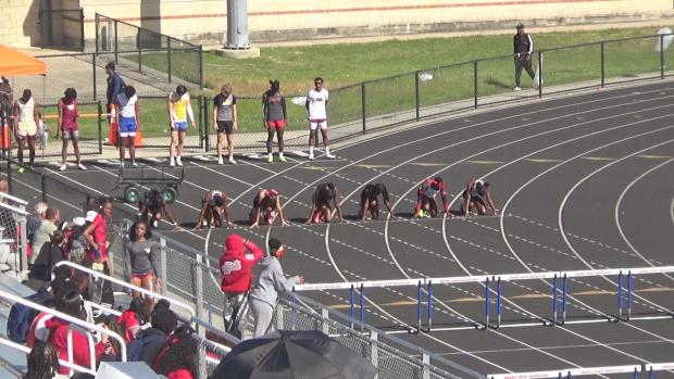 Girls 100 Hurdles Finals Section 1
