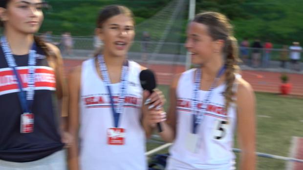 Palos Verdes Girls After Winning Varsity DMR