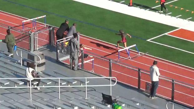 Girls 4x100 Shuttle Hurdle Heat 3