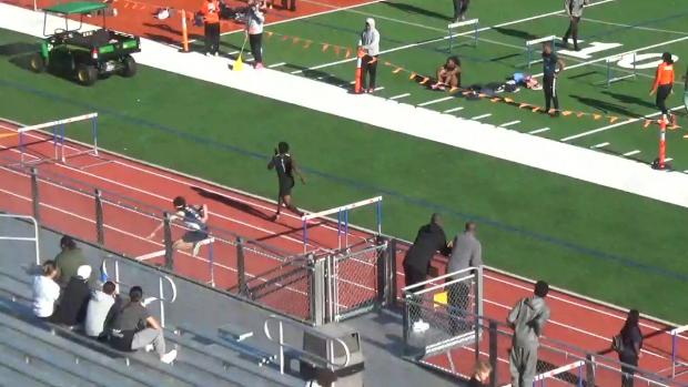 Boys 4x110 Shuttle Hurdle Heat 1