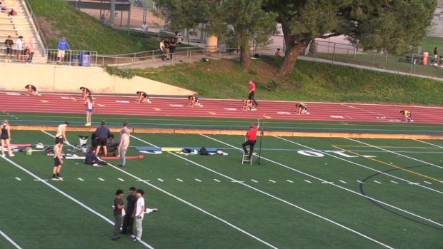 Varsity Girls 300 Hurdles Finals Section 1