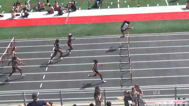Girls 100 Hurdles Heat 1