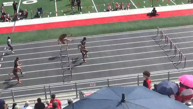 Girls 100 Hurdles Heat 2