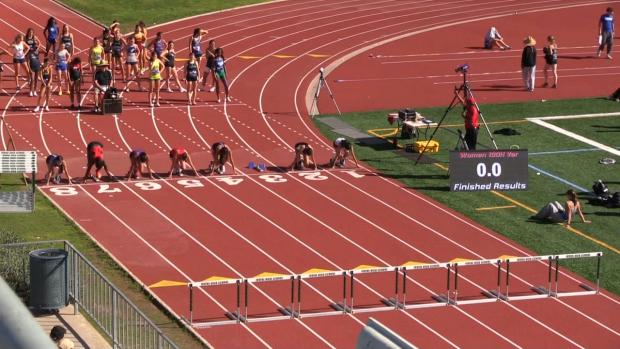 Varsity Girls 100 Hurdles Finals Section 1