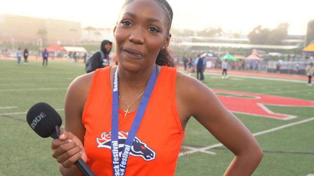 Breakout Race for Trishelle Barge Winning 300m Hurdles 