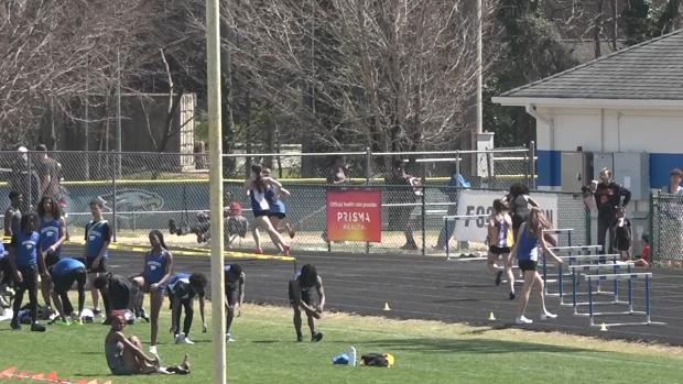 Girls 400 Hurdles Finals Section 3