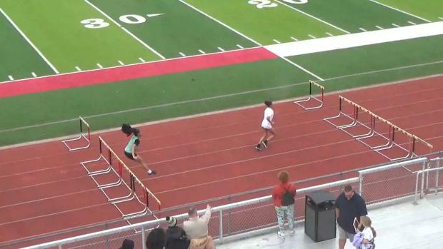 Girls 100 Hurdles Heat 1