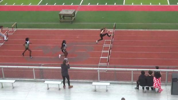 Girls 100 Hurdles Heat 2