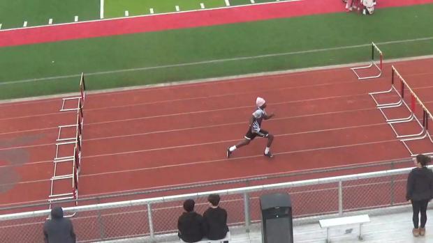 Boys 100 Hurdles Heat 1