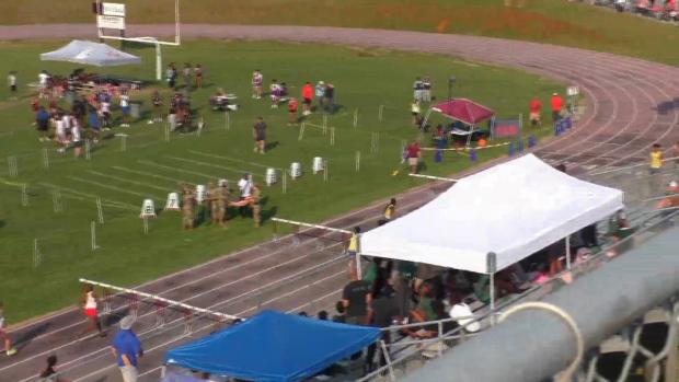 Girls 100 Hurdles Heat 1