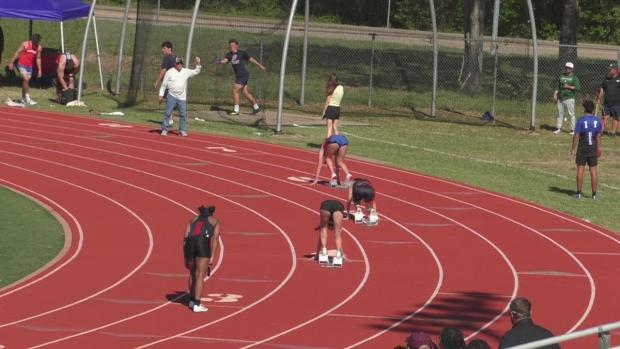 Girls 4x100 Relay Finals Section 1