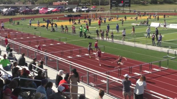 Girls 100 Hurdles Finals Section 2