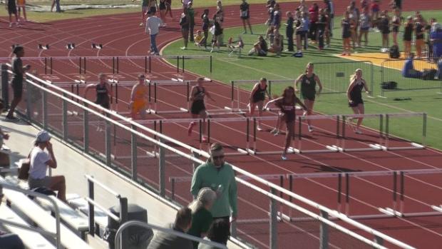 Girls 100 Hurdles Finals Section 3