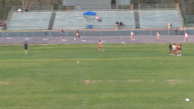 Girls 300 Hurdles Heat 1