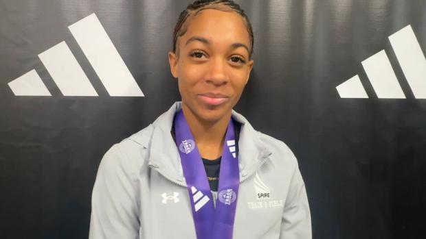 Kadia Rock after 53.46 Meet Record 400m