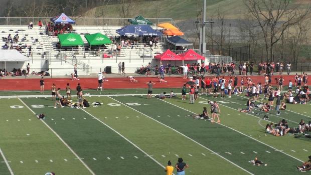 Girls 300 Hurdles Finals Section 1