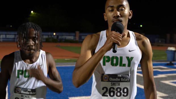 Long Beach Poly Boys After U.S. No.2 4x400m Relay