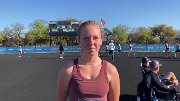 Reagan Preble, Girls 3200m Heat 1 winner