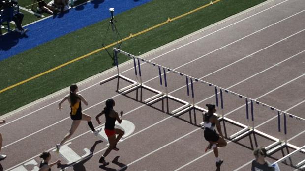 Girls 100 Hurdles Heat 7