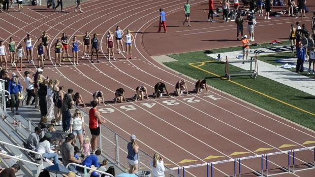 Girls 100 Hurdles Heat 3